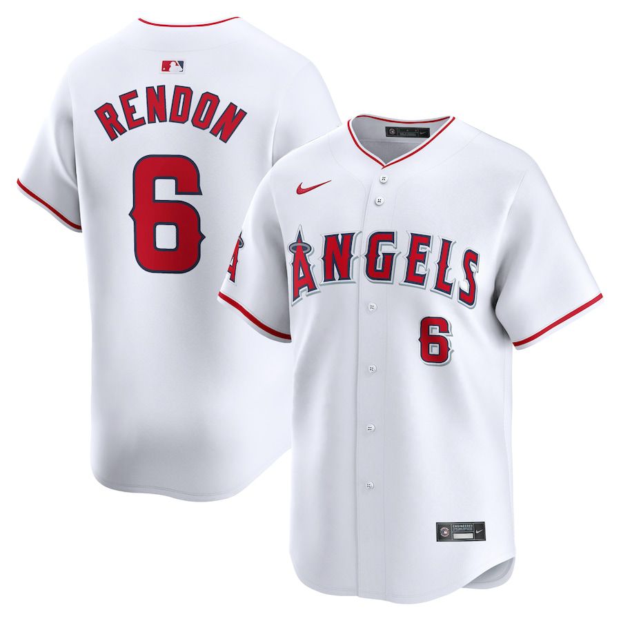 Men Los Angeles Angels #6 Anthony Rendon Nike White Home Limited Player MLB Jersey->customized mlb jersey->Custom Jersey